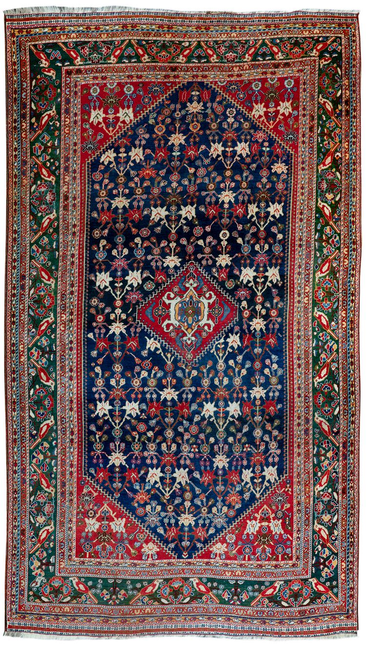 A GHASGAI CARPET, PERSIA, LATE 19TH CENTURY