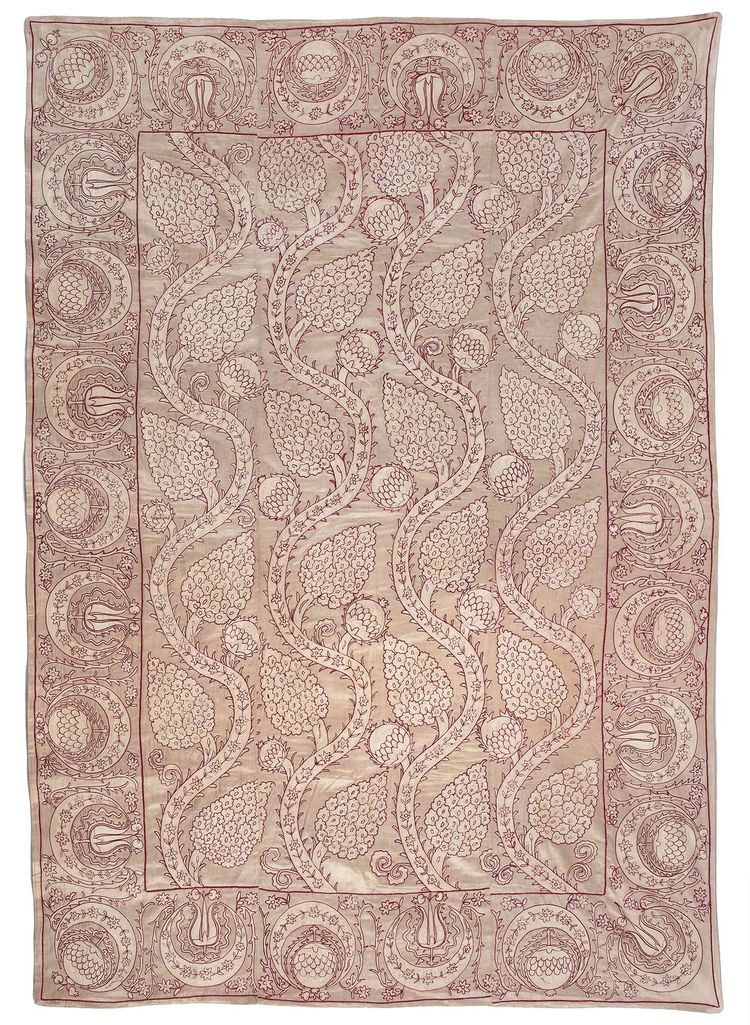 AN OTTOMAN EMBROIDERY HANGING PANEL, 19TH CENTURY