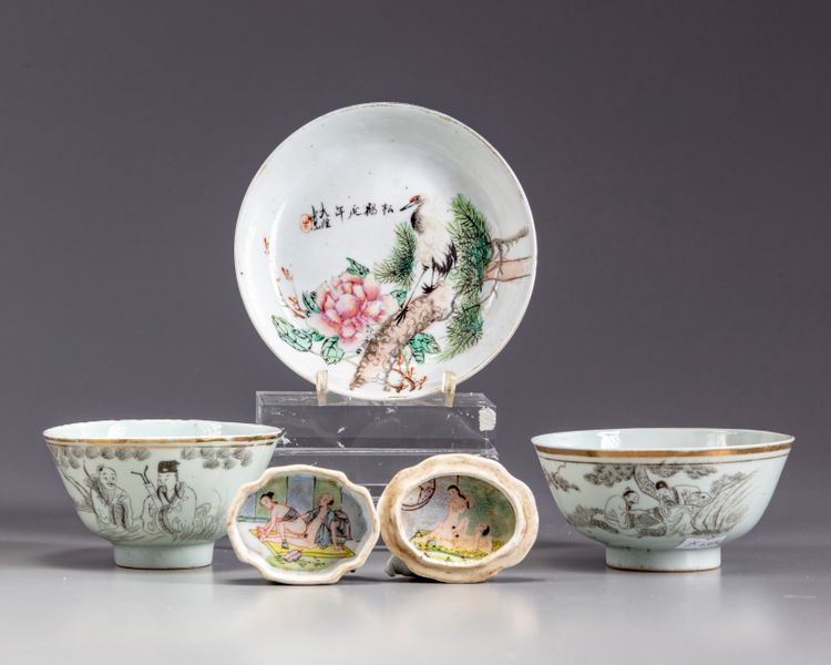 A group of four Chinese enamelled wares