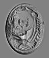 A BEAUTIFUL INTAGLIO IN AQUAMARINE OF A BUST OF HERCULES, 1ST CENTURY AD