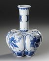 A CHINESE BLUE AND WHITE TULIP-SHAPED VASE, 19TH CENTURY