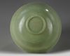 A Chinese green hardstone bowl