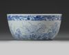 A CHINESE BLUE AND WHITE 'MANDARIN DUCKS' BOWL, QING DYNASTY (1644-1911)