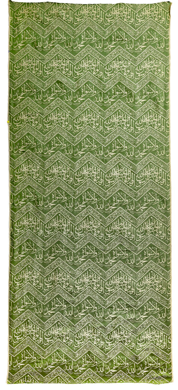 A GREEN KAABA KISWA TEXTILE, TURKEY, 20TH CENTURY