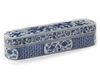 A CHINESE BLUE AND WHITE PENCIL BOX AND COVER, CHINA, QING DYNASTY (1644-1911)