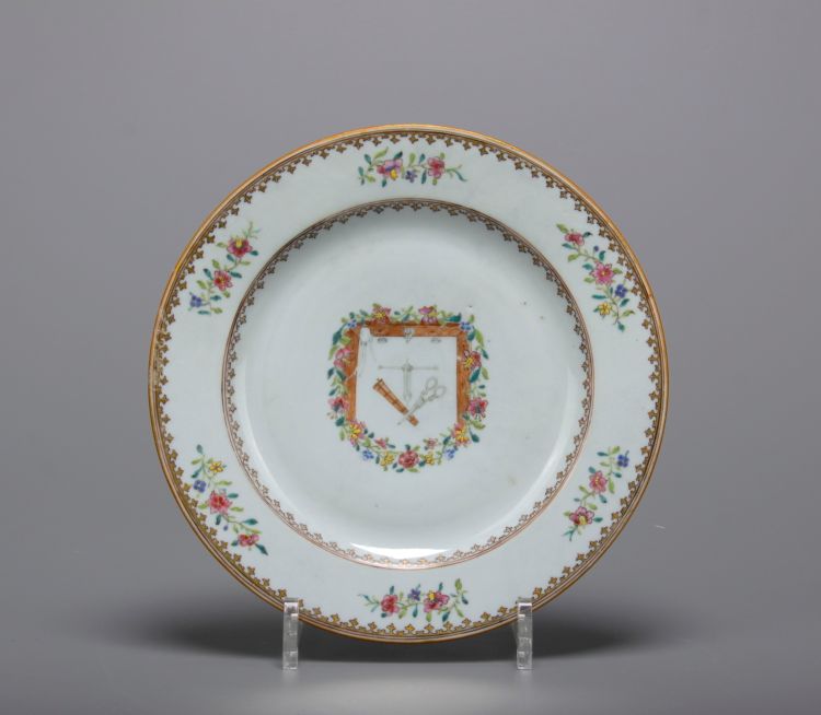 A Chinese export masonic plate