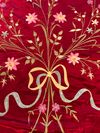 AN OTTOMAN RED SILK BEDSHEET, TURKEY, 19TH-20TH CENTURY