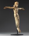 A large carved ivory figure of the crucified Christ from Goa-India