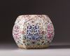 A CHINESE CELADON GROUND FAMILLE ROSE PORCELAIN PILLOW, LATE QING DYNASTY (1644-1911)
