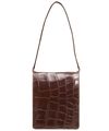 Vintage Pierre Cardin Brown Croco Shoulder Bag