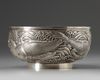 A silver 'carp' bowl, attributed to the Konoike workshop.