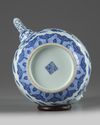 A Chinese Ming-style blue and white ewer and cover