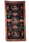 A TIBETAN WOOL CRANES RUG, TIBET, 20TH CENTURY FIRST QUARTER