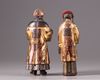 Two gilt wooden figures