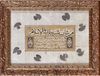 AN OTTOMAN CALLIGRAPHIC PANEL( QIT'A), OTTOMAN TURKEY, DATED 1181AH/ 1767AD