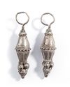 TWO PAIR OF SILVER EARRINGS, YEMEN, 19TH CENTURY
