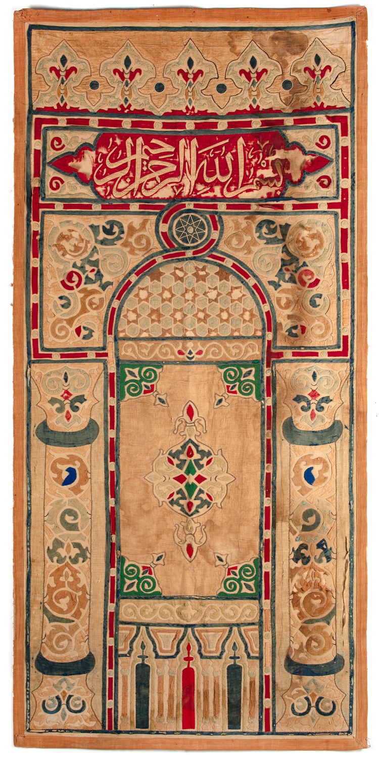 A COTTON APPLIQUÉ HANGING, LATE 19TH CENTURY