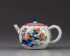 A Chinese famille verte globular shaped teapot