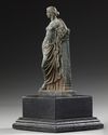 A ROMAN BRONZE STATUETTE OF APHRODITE / VENUS LEANING ON A PILLAR, CIRCA 1ST CENTURY B.C - A.D.