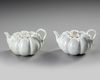A PAIR OF CHINESE 'QINGBAI' TEAPOTS WITH COVERS, SOUTHERN SONG (1127-1279)