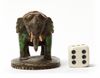 A MUGHAL IVORY 'ELEPHANT' CHESS PIECE, INDIA, 17TH-18TH CENTURY