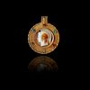 A ROMAN GOLD PENDANT WITH A CAMEO INLAY, 1ST-2ND CENTURY AD