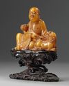 A Chinese soapstone carving of a Luohan