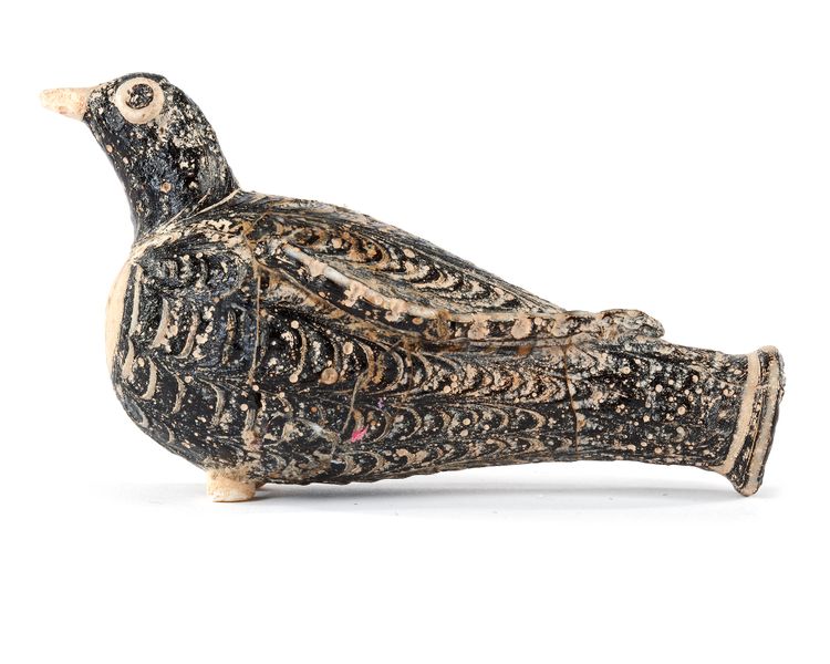 A VERY RARE GLASS BIRD, NEAR EAST, 9TH CENTURY
