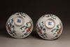 A pair of doucai bowls