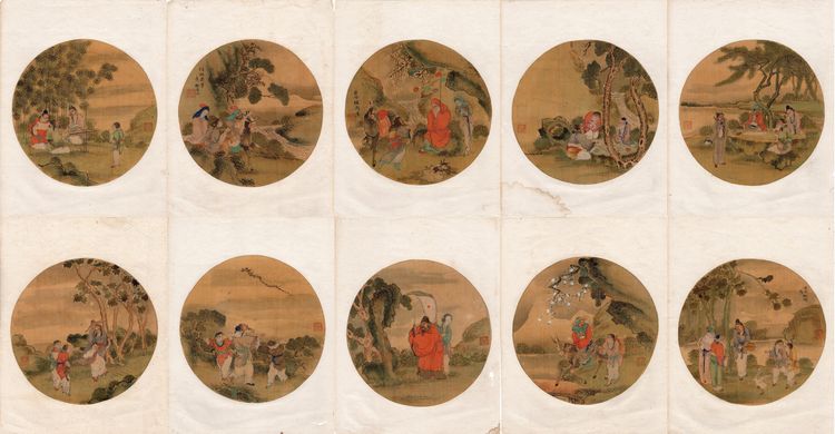 Ten Chinese figural paintings
