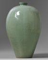 A large Korean celadon-glazed ‘dragon and phoenix’ maebyeong