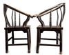 A PAIR OF CHINESE HORSESHOE-BACK ARMCHAIRS, 19TH CENTURY