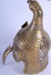 A GILT AND SILVER INLAID BRONZE MAMLUK STYLE HELMET,  20TH CENTURY