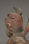 A JAPANESE LIFE-SIZE NIO WOODEN STATUE, 1868-1912 (MEIJI PERIOD)
