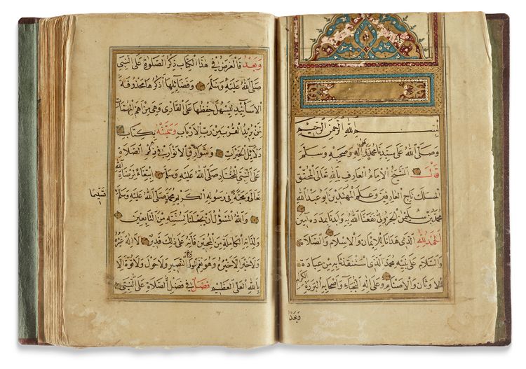 DALA'IL AL-KHAYRAT BY MUHAMMAD BIN SULAYMAN AL-JAZULI (D. 1465 AD), SIGNED AHMED BIN HASAN, OTTOMAN TURKEY, DATED 1122 AH/1710 AD