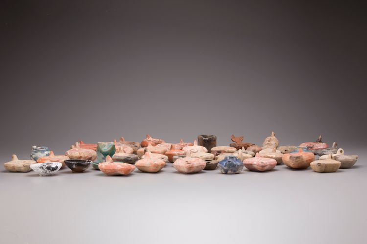 A lot of 45 Greek, Roman and Byzantine oil lamps