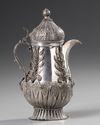 AN OTTOMAN SILVER FILIGREE COFFEE POT, 19TH CENTURY