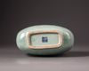 A Chinese celadon-glazed 'dragons' moonflask
