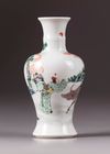A small famille verte vase