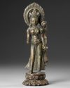 A NEPALESE BRONZE DANCING TARA, 19TH CENTURY