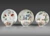 A CHINESE PORCELAIN COLLECTION OF THREE CUPS AND THREE SAUCERS, QIANLONG PERIOD