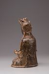 A Chinese gilt bronze seated figure of Guanyin