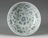 A Chinese blue and white 'scrolling lotus' bowl
