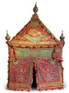AN OTTOMAN METAL-THREAD EMBROIDERED MAHMAL COVER MADE BY ORDER OF SULTAN ABDULHAMID II, EGYPT, LATE 19TH CENTURY