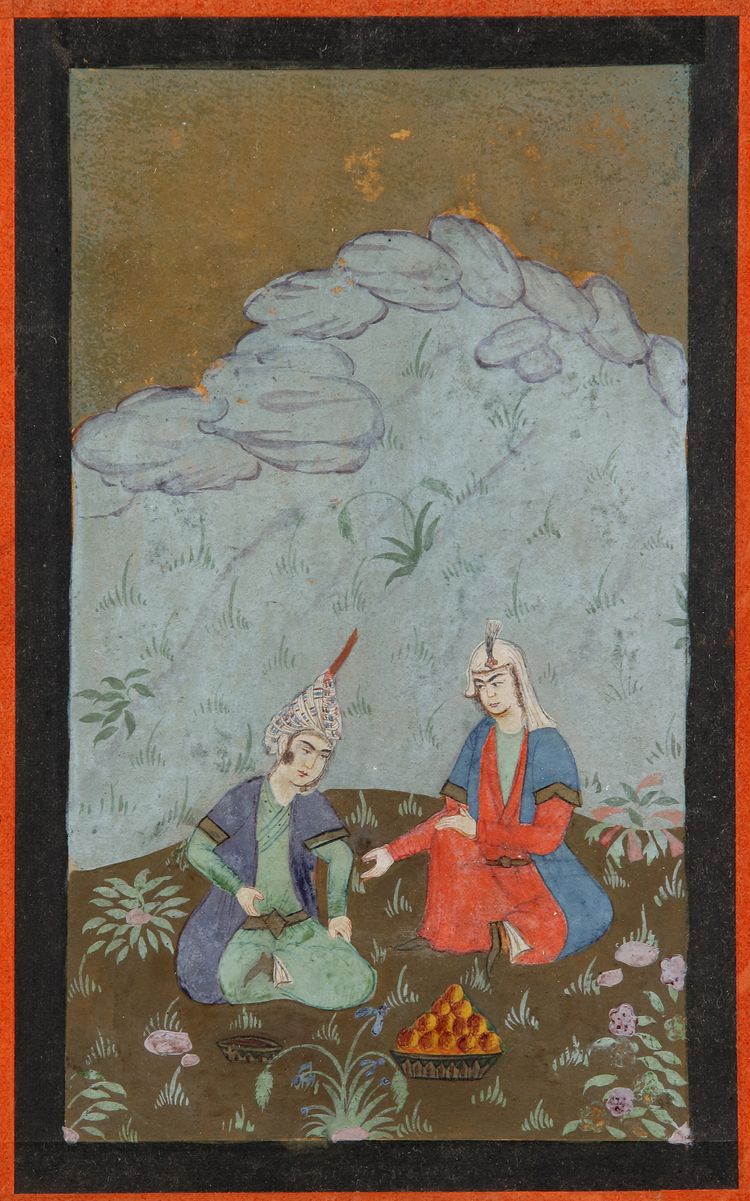 A seated couple