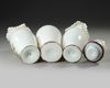 A SET OF THREE OPALINE VASES, FRANCE, 19TH CENTURY