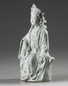 A Chinese Qingbai-glazed figure of Guanyin