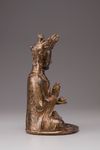 A Chinese gilt bronze seated figure of Guanyin