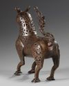 An Islamic Persian bronze incense burner