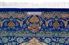 A VERY FINE QOM SILK CARPET, SIGNED